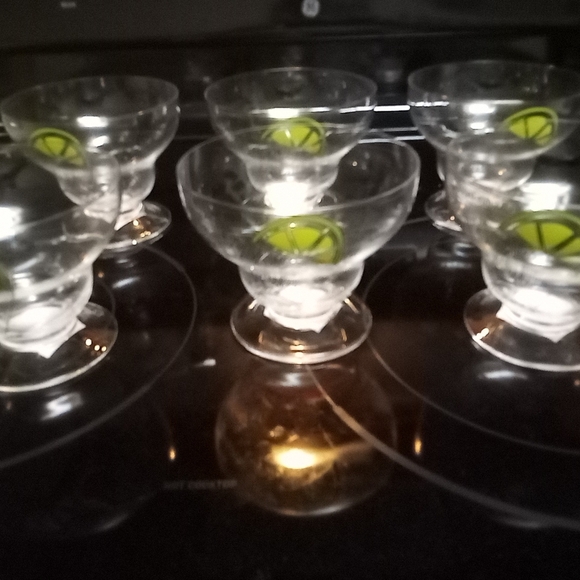 Mudpie 2 Footed Stemless Margarita Recipe Clear Glass 4" Tall x 5" Diameter - Picture 2 of 8